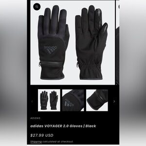 adidas Black Voyager 2.0 Men’s Gloves with Touchscreen Tips